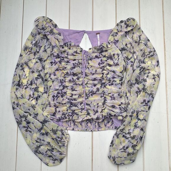 NWT Free People Mabel Printed Blouse - Picture 11 of 15